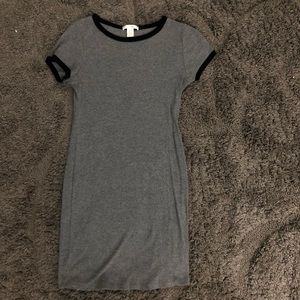 Bozzolo grey ribbed bodycon mini dress size L